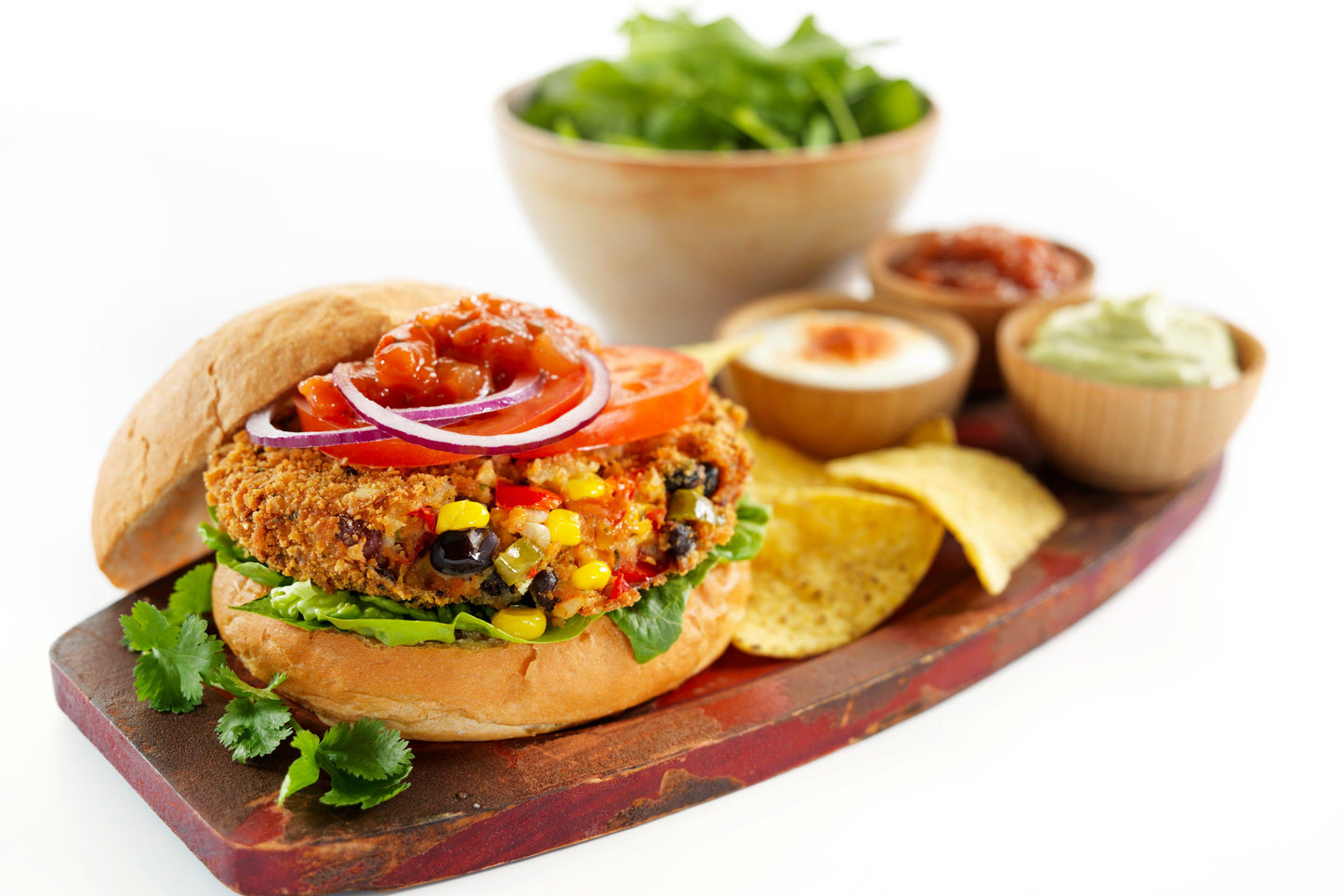 Fat Chef Flamin' Nacho Man Burger 20 x 150g Ready Meals Asetena Pa