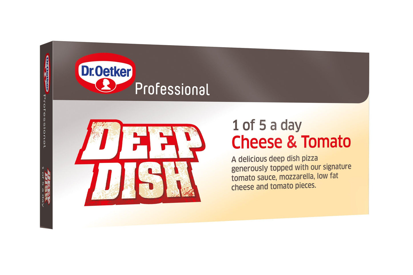 Dr. Oetker Deep Dish 1-of- 5 a day Cheese & Tomato Pizza 2 x 12 Ready Meals Asetena Pa