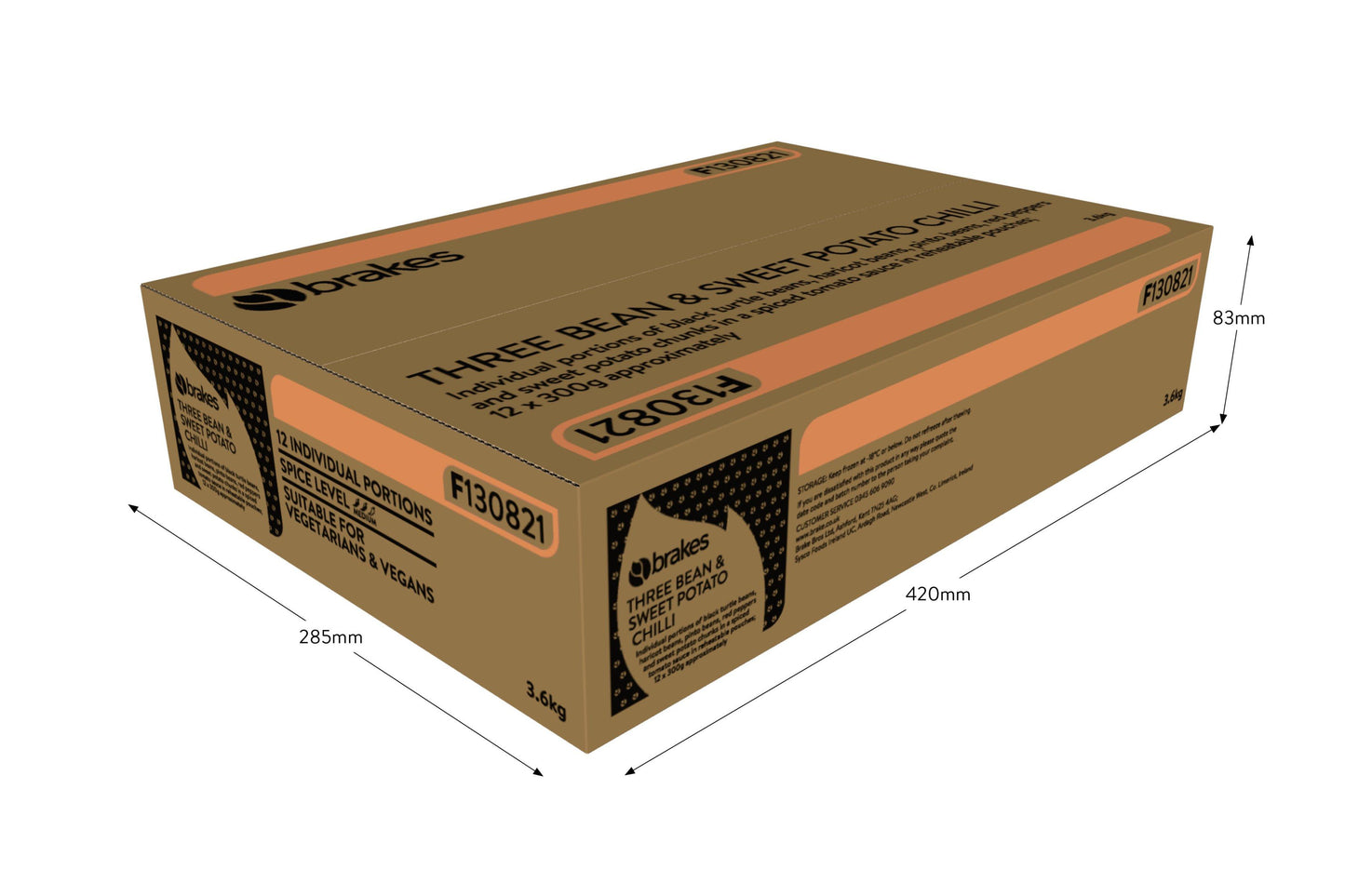 Little and Cull Three Bean & Sweet Potato Chilli 12 x 300g Ready Meals Asetena Pa