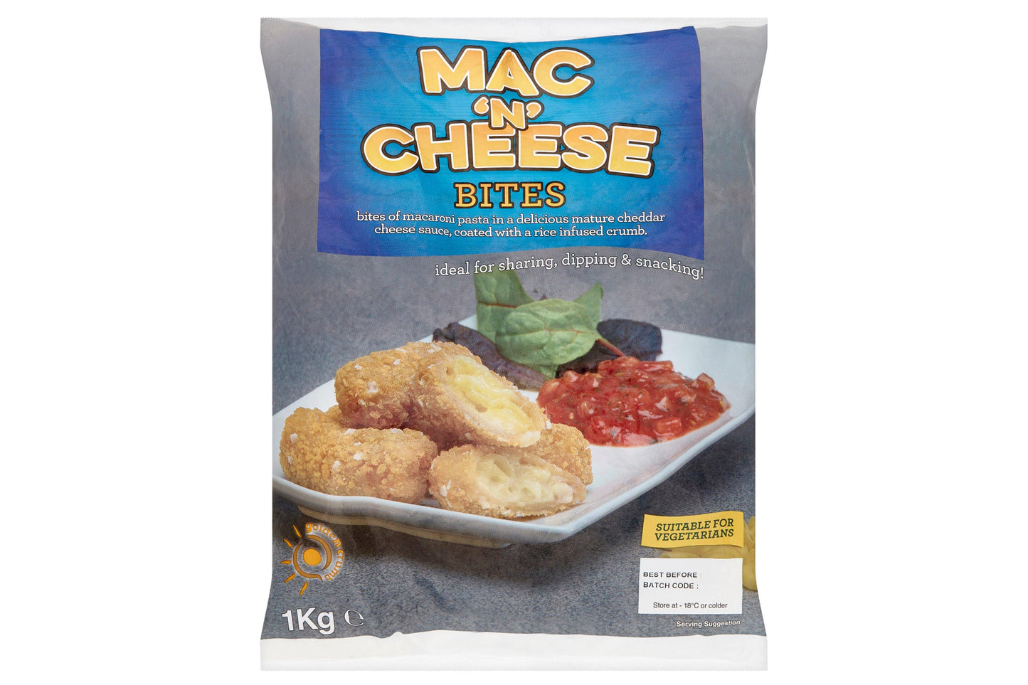 Golden Crumb Mac 'N' Cheese Bites 1kg 1 x 1kg Ready Meals Asetena Pa
