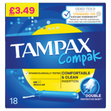 Tampax Compak Regular 6x18's