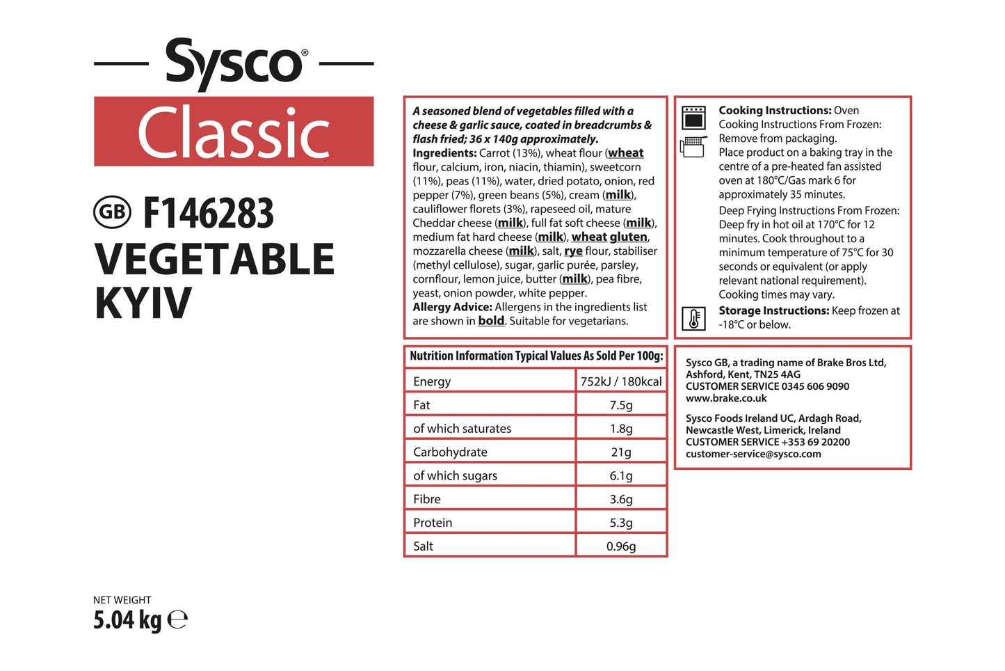 Sysco Essentials Crispy Crumbed Vegetable Burger 85 x 57g Ready Meals Asetena Pa