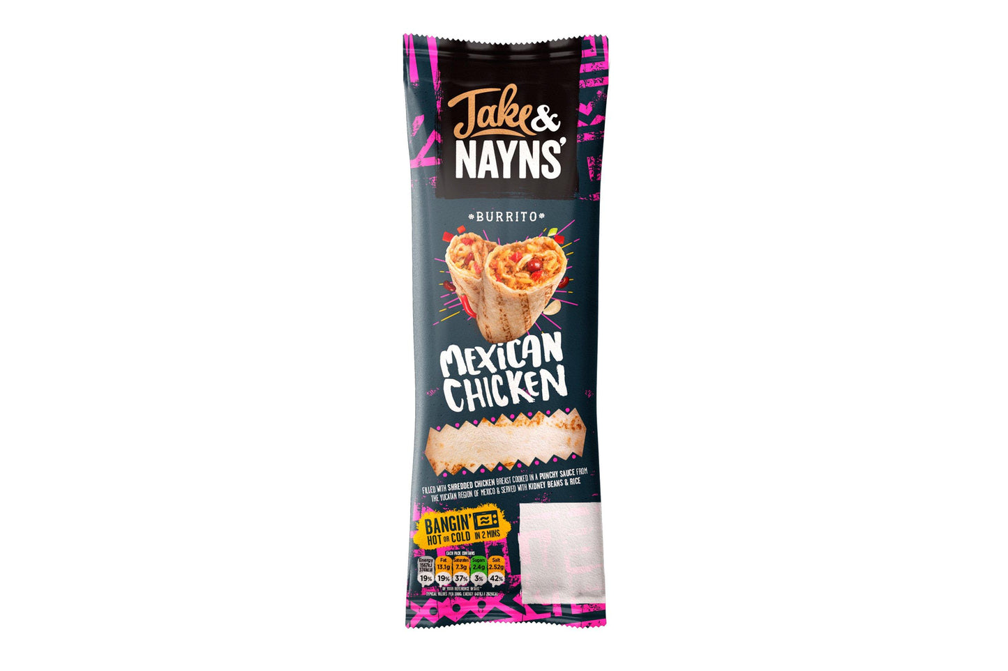 Jake & Nayns' Mexican Chicken Burrito 15 x 185g Ready Meals Asetena Pa