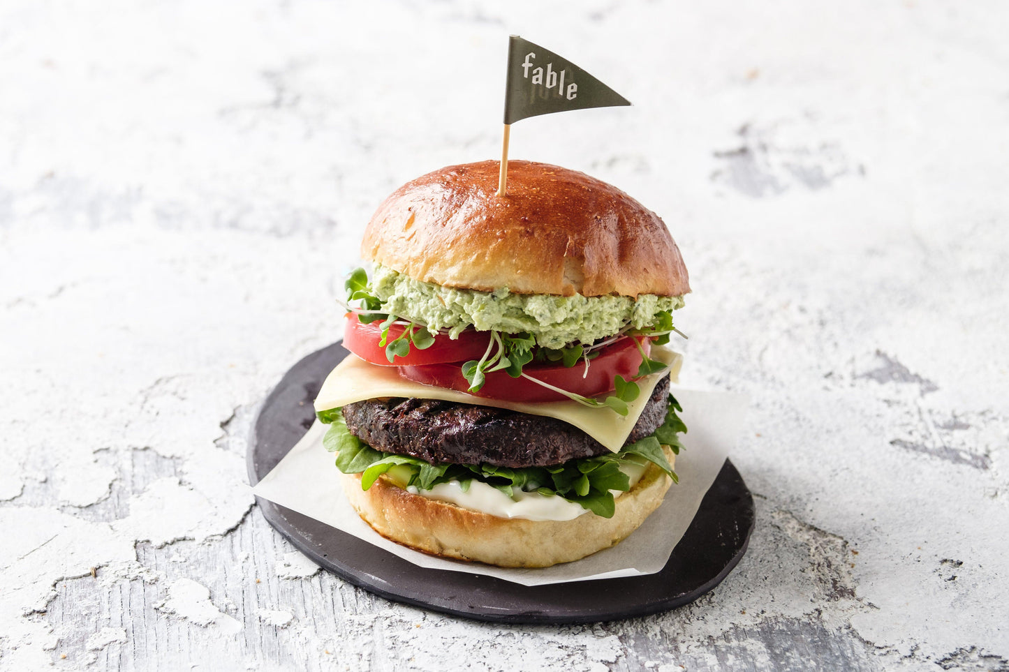 Fable Pulled Mushroom Burger 40 x 110g Ready Meals Asetena Pa