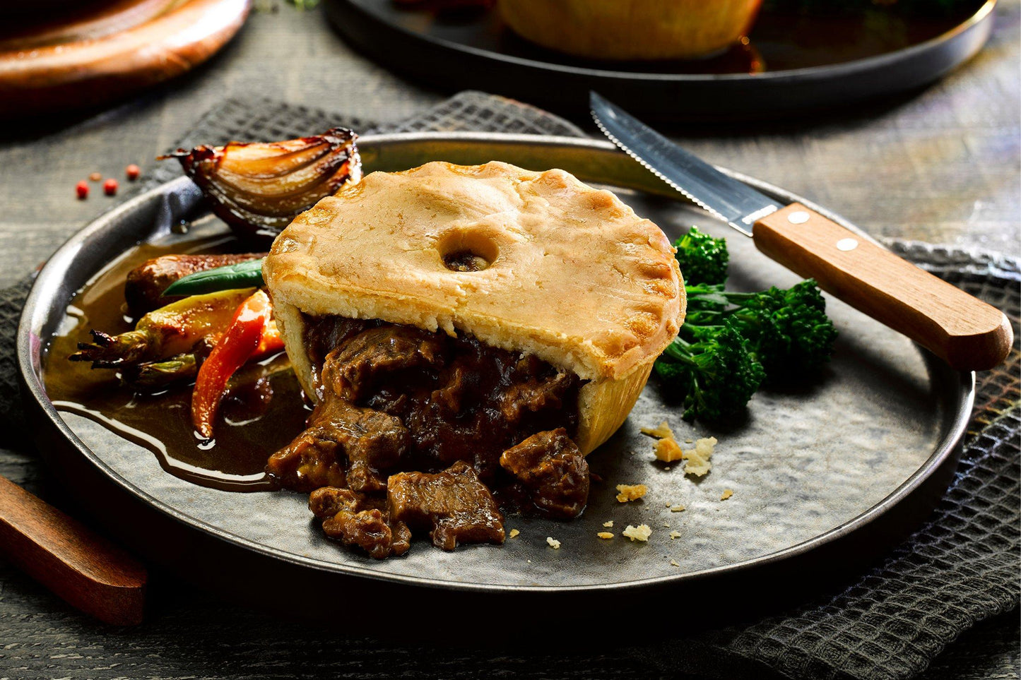 Phat Gluten Free Baked Steak Pie 12 x 300g Ready Meals Asetena Pa