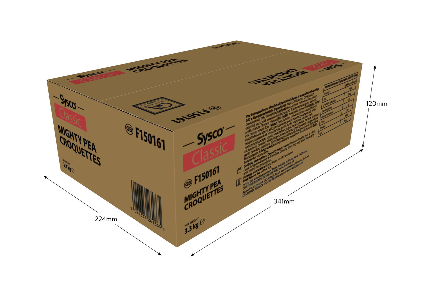 Sysco Classic Mighty Pea Bites 1 x 100 Ready Meals Asetena Pa