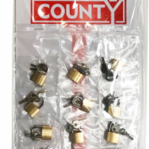 County Brass Padlock 12xLW59