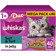 Whiskas + Cat Pouches Duo Surf & Turf In Jelly 4x85g