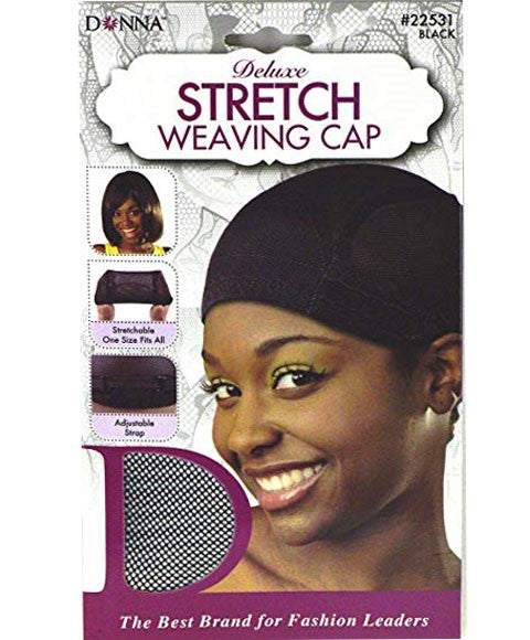 DONNA DELUXE STRETCH WEAVING CAP 22531 BLACK Extensions Accessories Asetena Pa