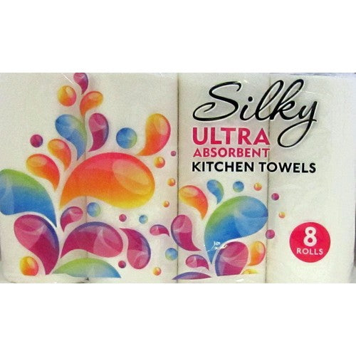 Silky Soft Ultra Absorbant Kitchen Towel 8Roll × 3 × 1