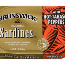 Brunswick Sardines Hot Peppers 12x106g