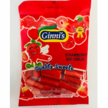 Ginni Mini Cables Strawberry 10x120g