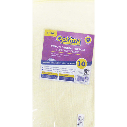 Microfibre Cloth Yellow 10s × 10 × 1