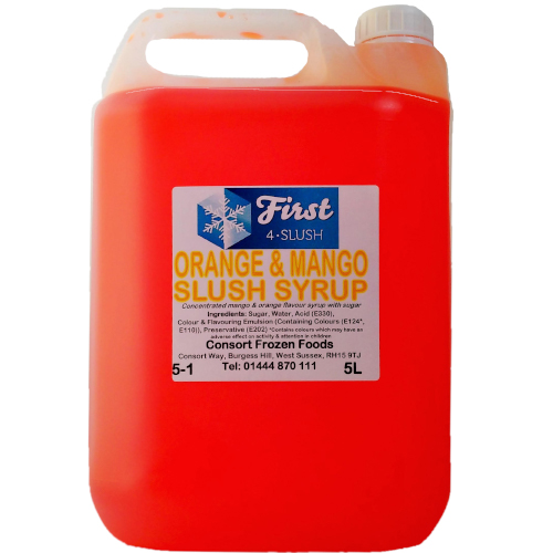 Slush Orange 1x5lt . Packed 2 units to a case.
Unit Weight: 5.79 Kilos.
