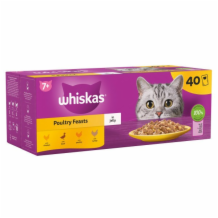 Whiskas 7 + Cat Pouches Poultry Feasts In Jelly 4x85g