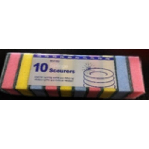 Bestone Multicolour Sponge Scourer PM 69p 10pk × 10 × 14