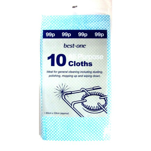 Bestone All Purpose Cloth Blue PM 99p 10pk × 6 × 1