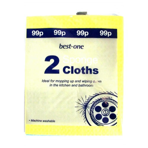 Bestone Cellulose Sponge Cloth PM 99p 2pk × 10 × 20