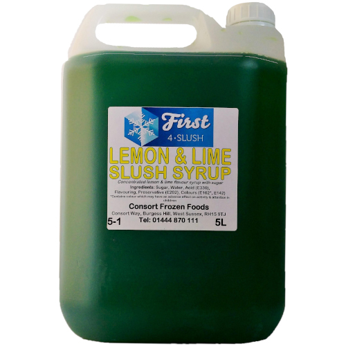 Slush Lemon & Lime 1x5lt . Packed 2 units to a case.
Unit Weight: 5.79 Kilos.