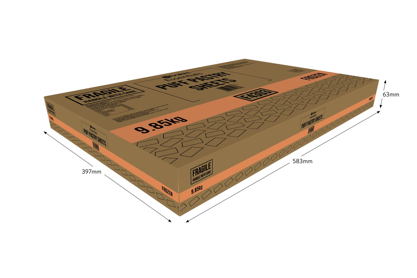 Brakes Essentials Puff Pastry Sheets 1 x 16 Ready Meals Asetena Pa