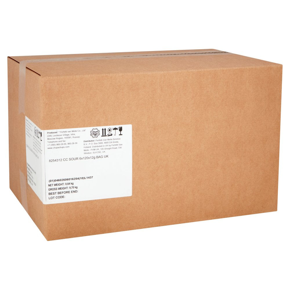 Chupa Chups Sour 120 Assorted Flavour Sour Lollipops