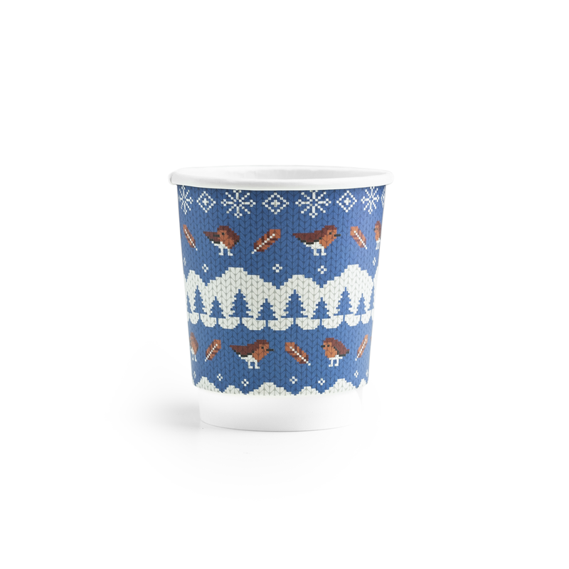VW 8oz Christmas Cup UNIT (Blue with Robins) 1X25 . Packed 20 units to a case.
Unit Weight: 0.15 Kilos.
