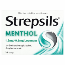 Strepsils Menthol Lozenges 12x16's