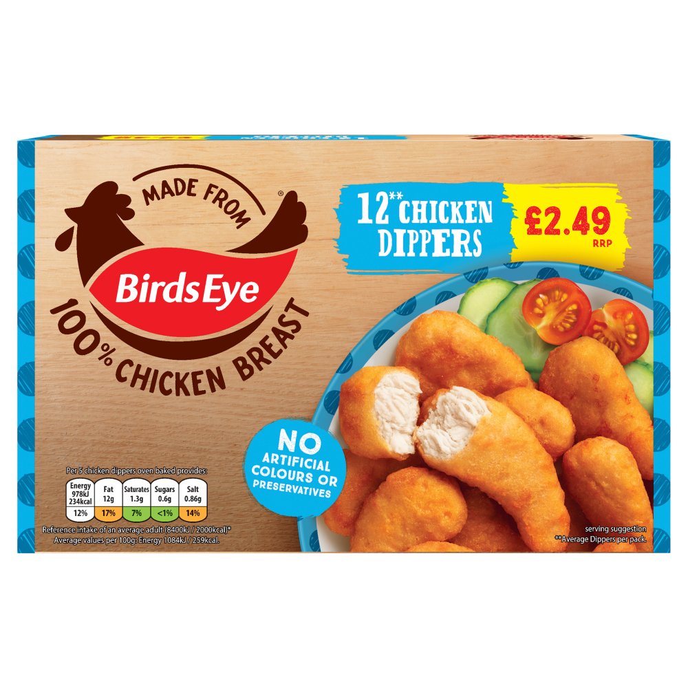 Birds Eye 12 Chicken Dippers 220g 220g × 8