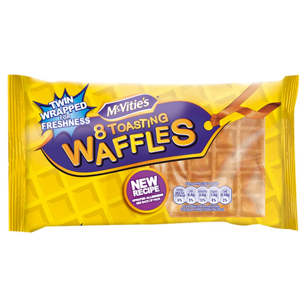 McVitie's Toasting Waffles Multipack 8 x 28g, 222g 8pk × 10