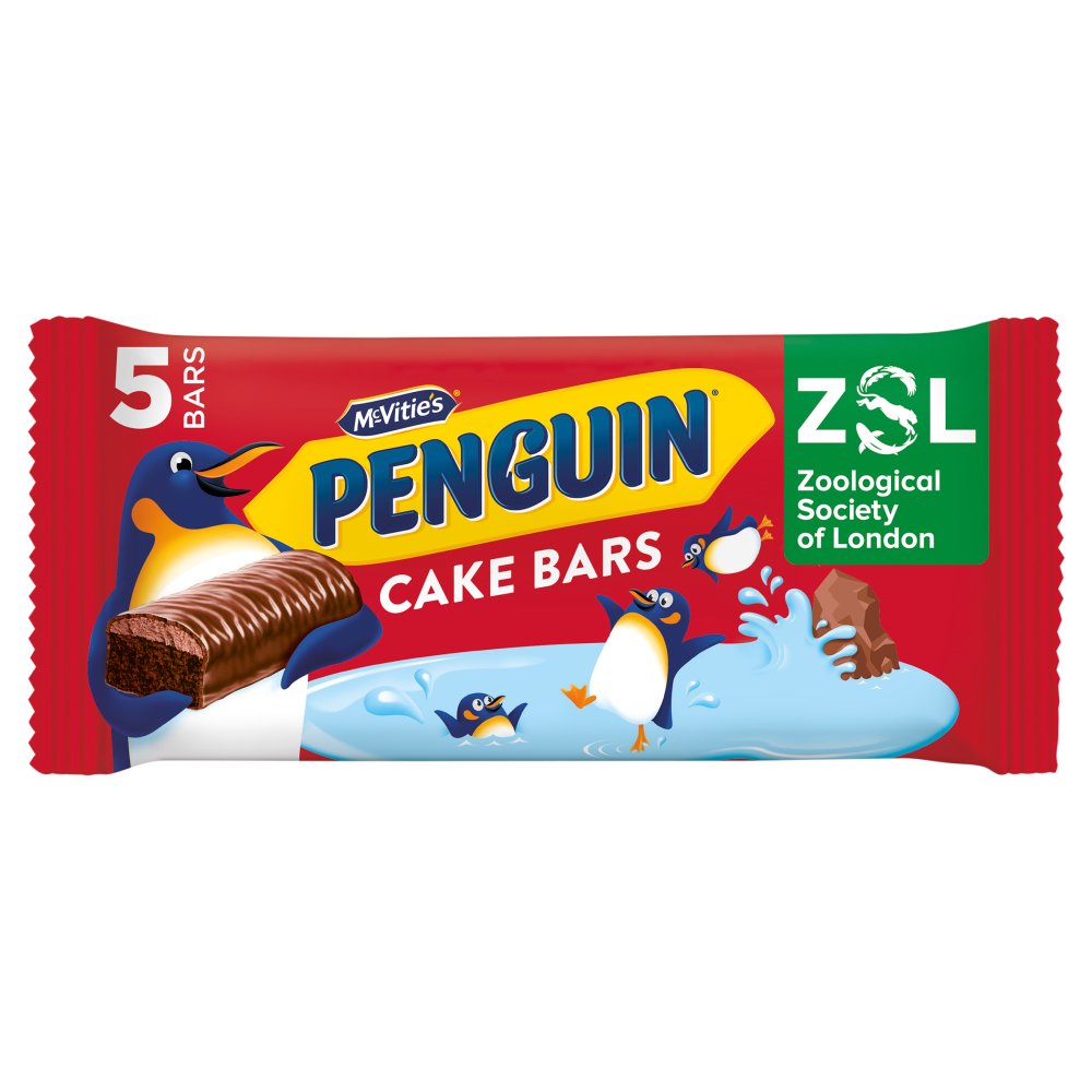 McVitie's Penguin Cake Bars Multipack 5 x 28.3g, 142g 5pk × 12