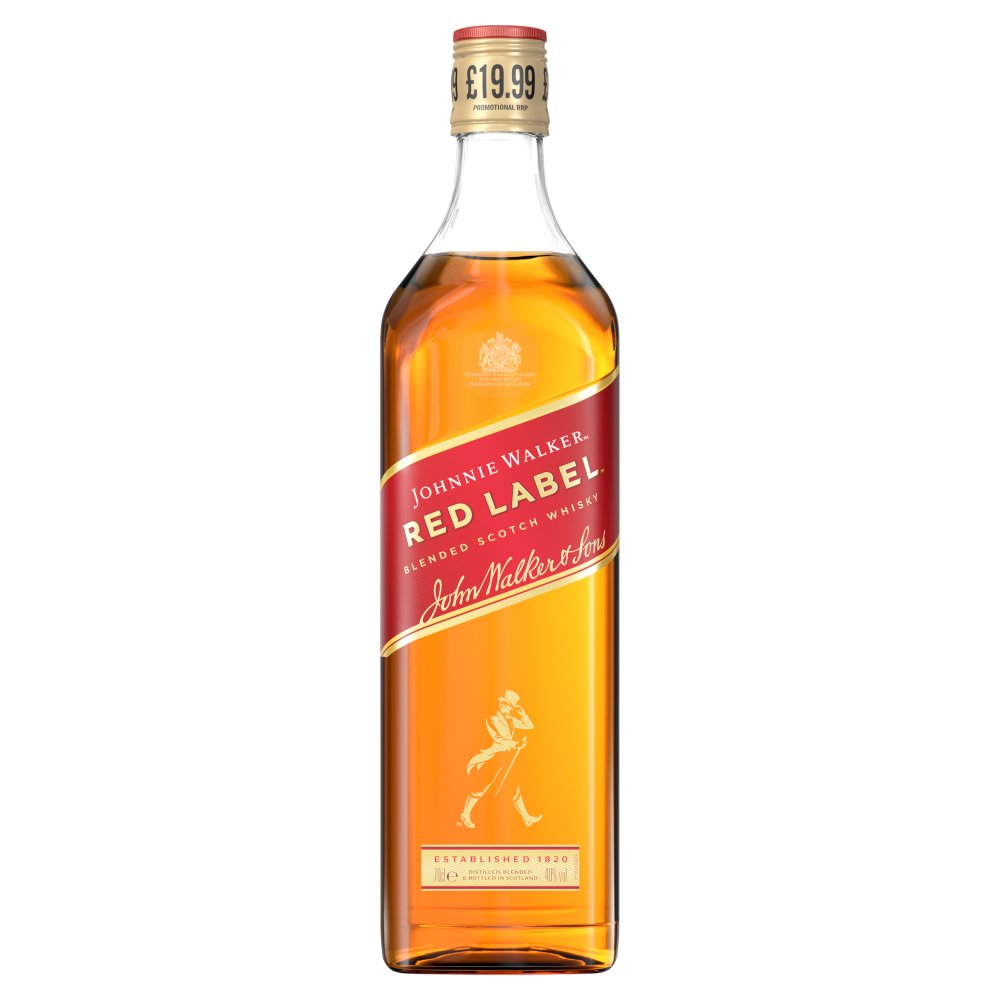 Johnnie Walker Red Label Blended Scotch Whisky 40% vol 70cl PMP £19.99 70Cl × 6