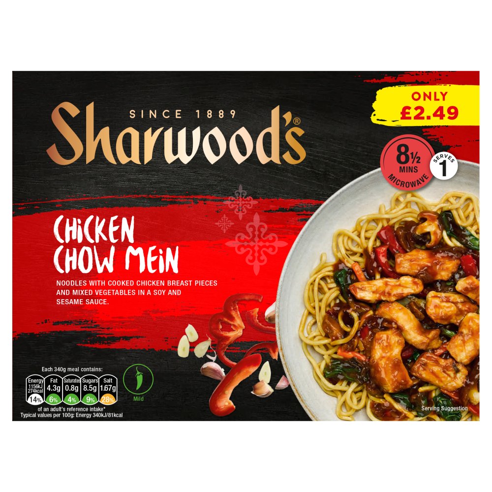 Sharwood's Chicken Chow Mein 340g 340g × 6