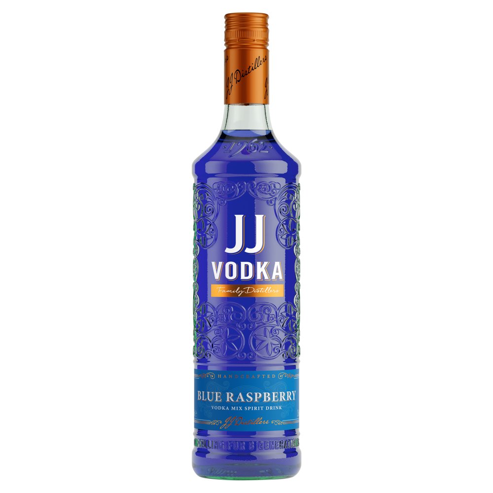 J.J Whitley Blue Raspberry Vodka Mix Spirit Drink 70cl 70Cl × 1