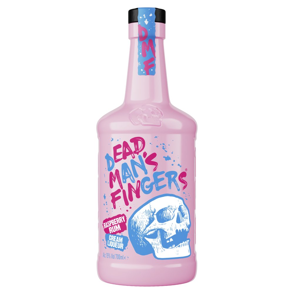 Dead Man's Fingers Raspberry Rum Cream Liqueur 700ml 70Cl × 6