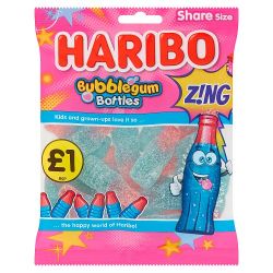 Haribo Bubblegum Zing Bottles 12x160g