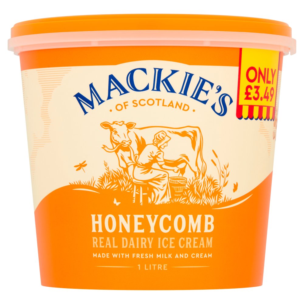 Mackie's Honeycomb Real Dairy Ice Cream £3.49 1Ltr × 1