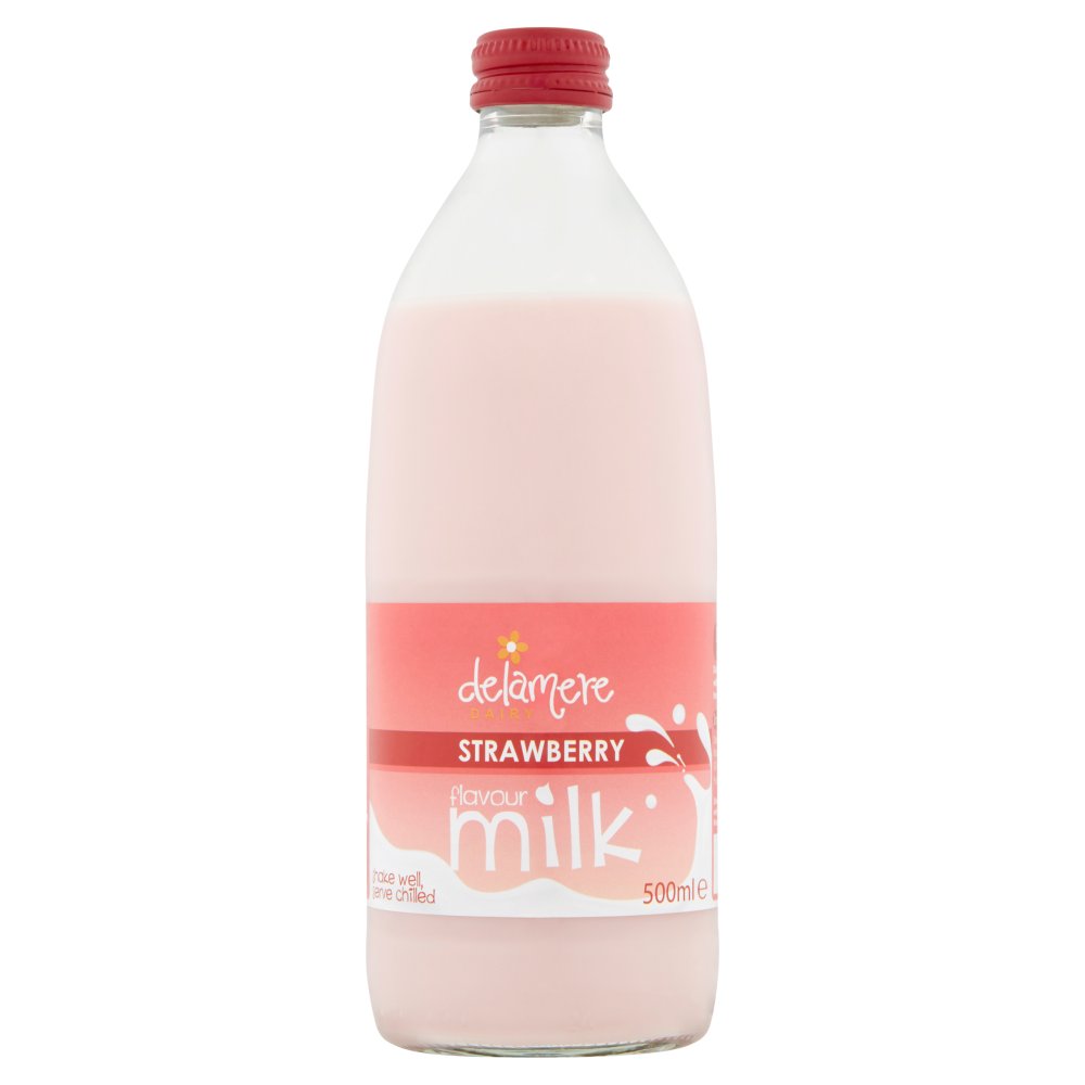 Delamere Dairy Strawberry Flavour Milk 500ml 500ml × 1