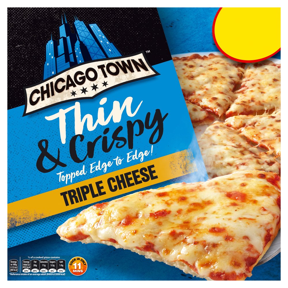 Chicago Town Thin & Crispy Triple Cheese 305g 305g × 1