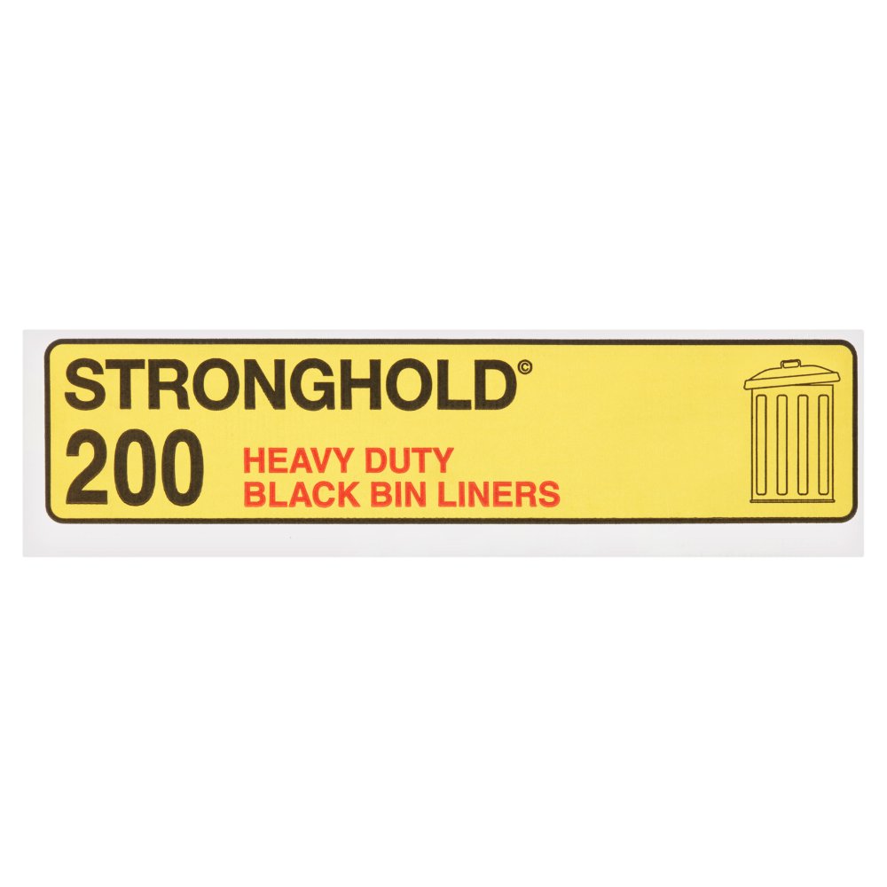Stronghold 200 Black Bin Liners 200s × 1