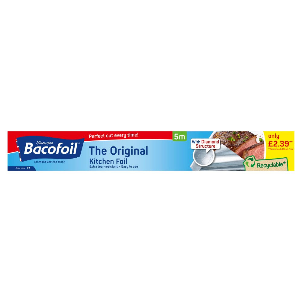 Bacofoil The Original Kitchen Foil 5m x 30cm 300Mmx5M × 6 × 1
