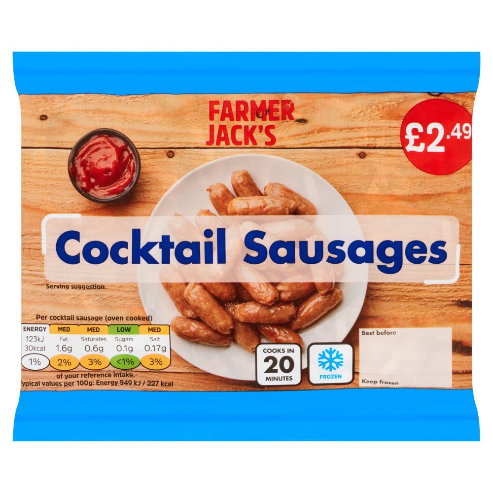 Farmer Jack's Cocktail Sausages 365g 365g × 1