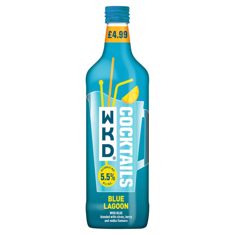 WKD Cocktails Blue Lagoon 700ml 700ml × 6 × 1