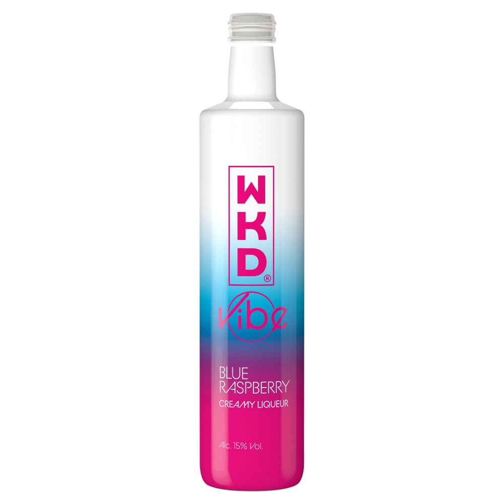 WKD Vibe Blue Raspberry Creamy Liqueur 500ml 50Cl × 1