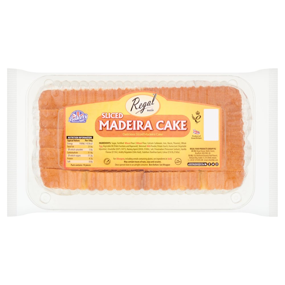 Regal Bakery Sliced Madeira Cake 10pk × 1