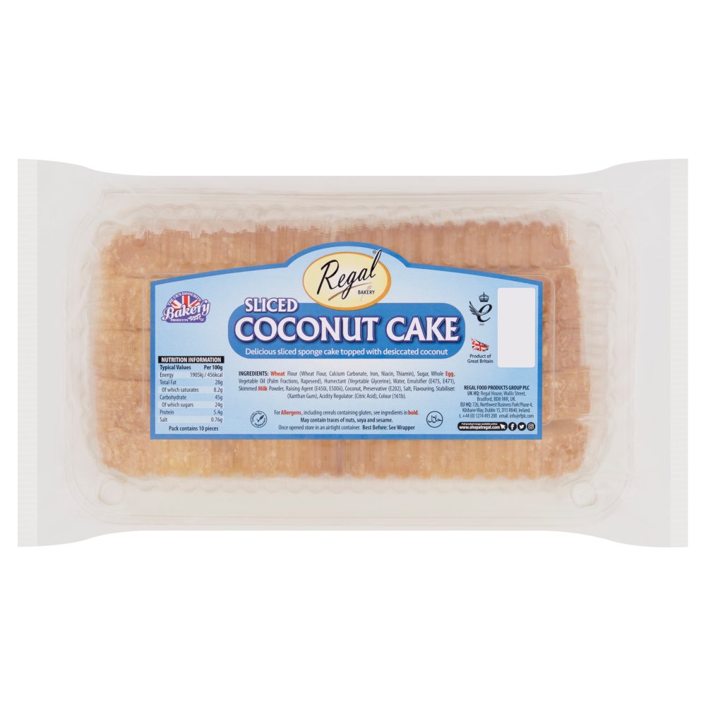 Regal Bakery Sliced Coconut Cake 10pk × 1