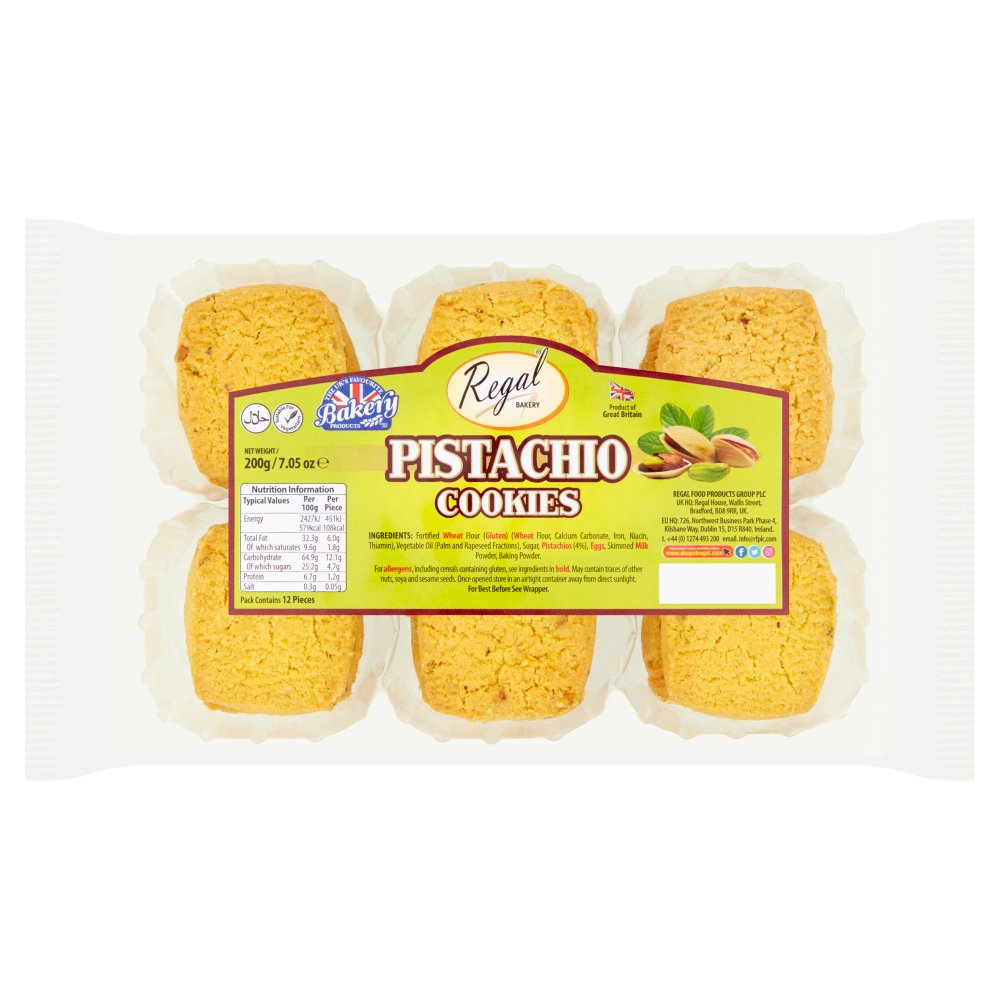 Regal BAKERY 12 Pistachio Cookies 12pk × 1