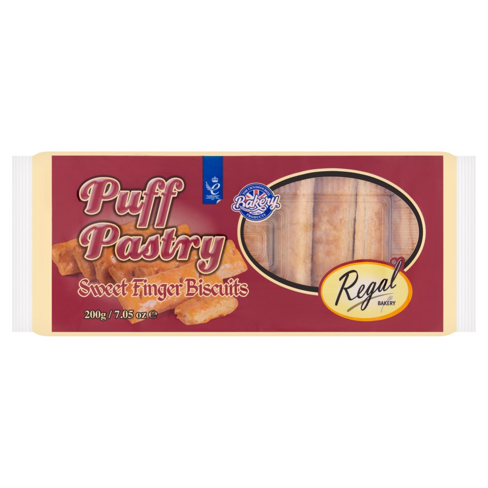 Regal Bakery Puff Pastry Sweet Finger Biscuits 200g 200g × 12