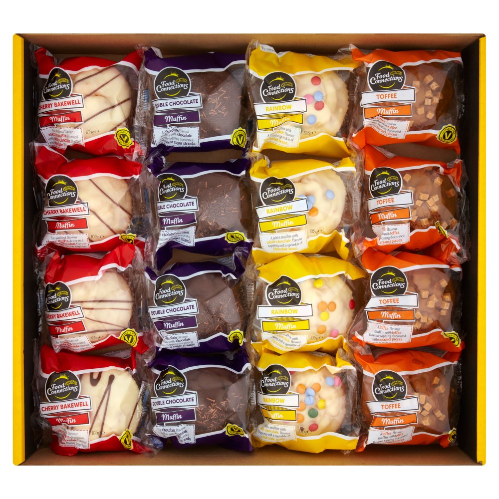 Food Connections 16 Topped Muffins Mixed Sgl × 16