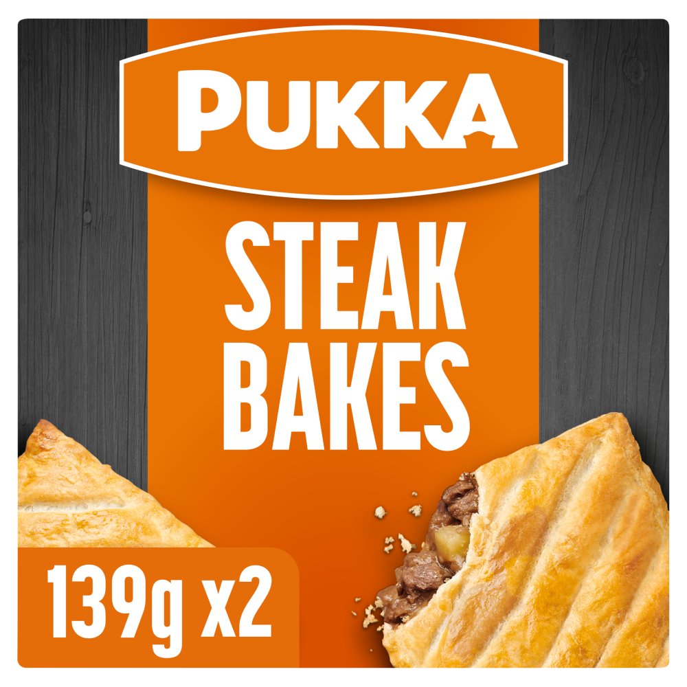 PUKKA 2 Steak Bakes 278g 2pk × 12