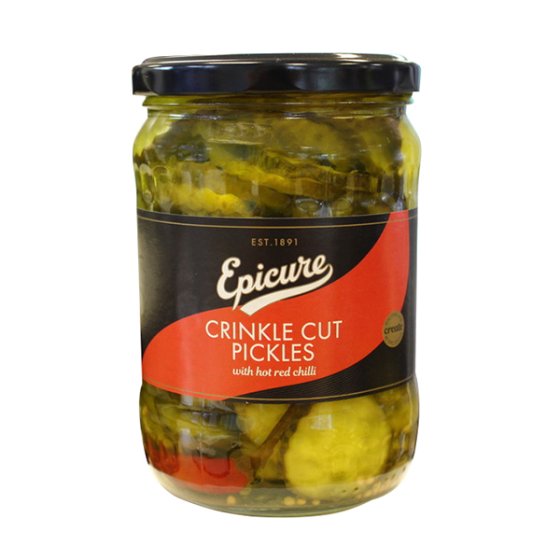 Epicure Spicy Crinkle Cut Pickles 6x530g